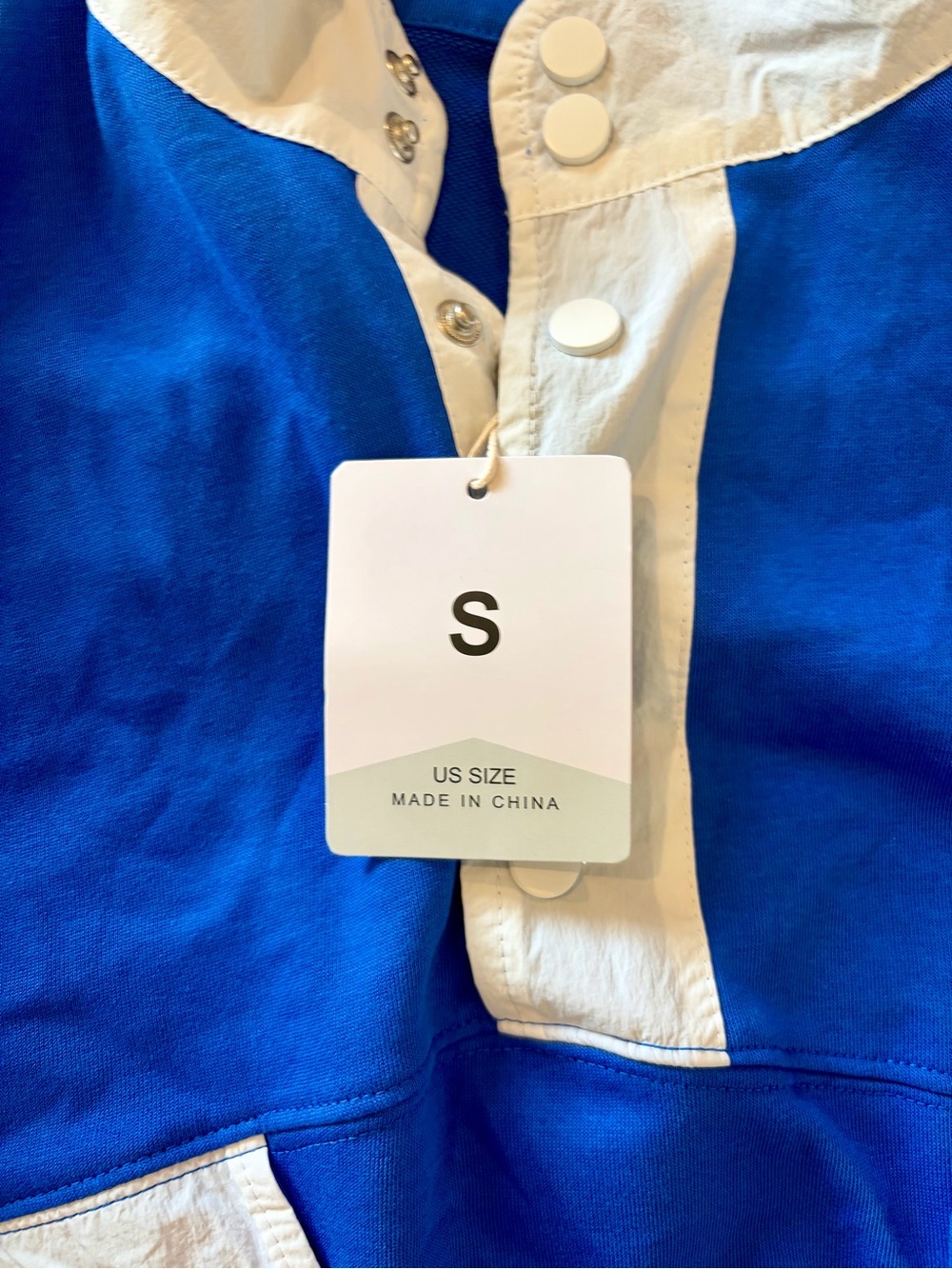 NWT Women’s Blue Pullover with White Trim - Picture 6 of 8